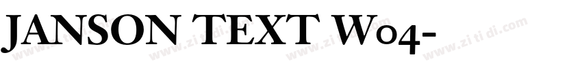 JANSON TEXT W04字体转换